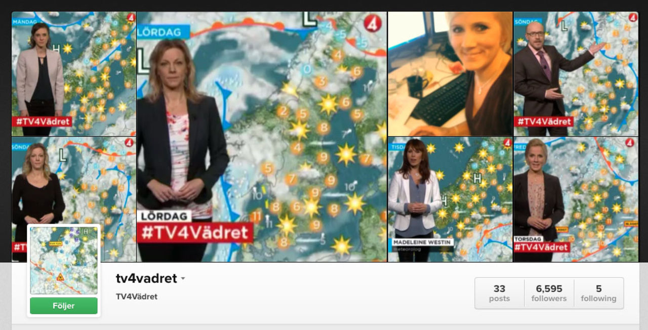 Få nyheter via Instagram