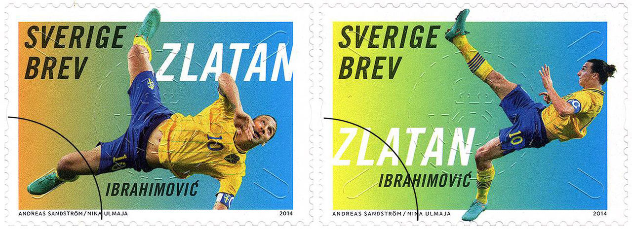 Idag blir Zlatan frimärke. Posten släpper Zlatanfrimärken