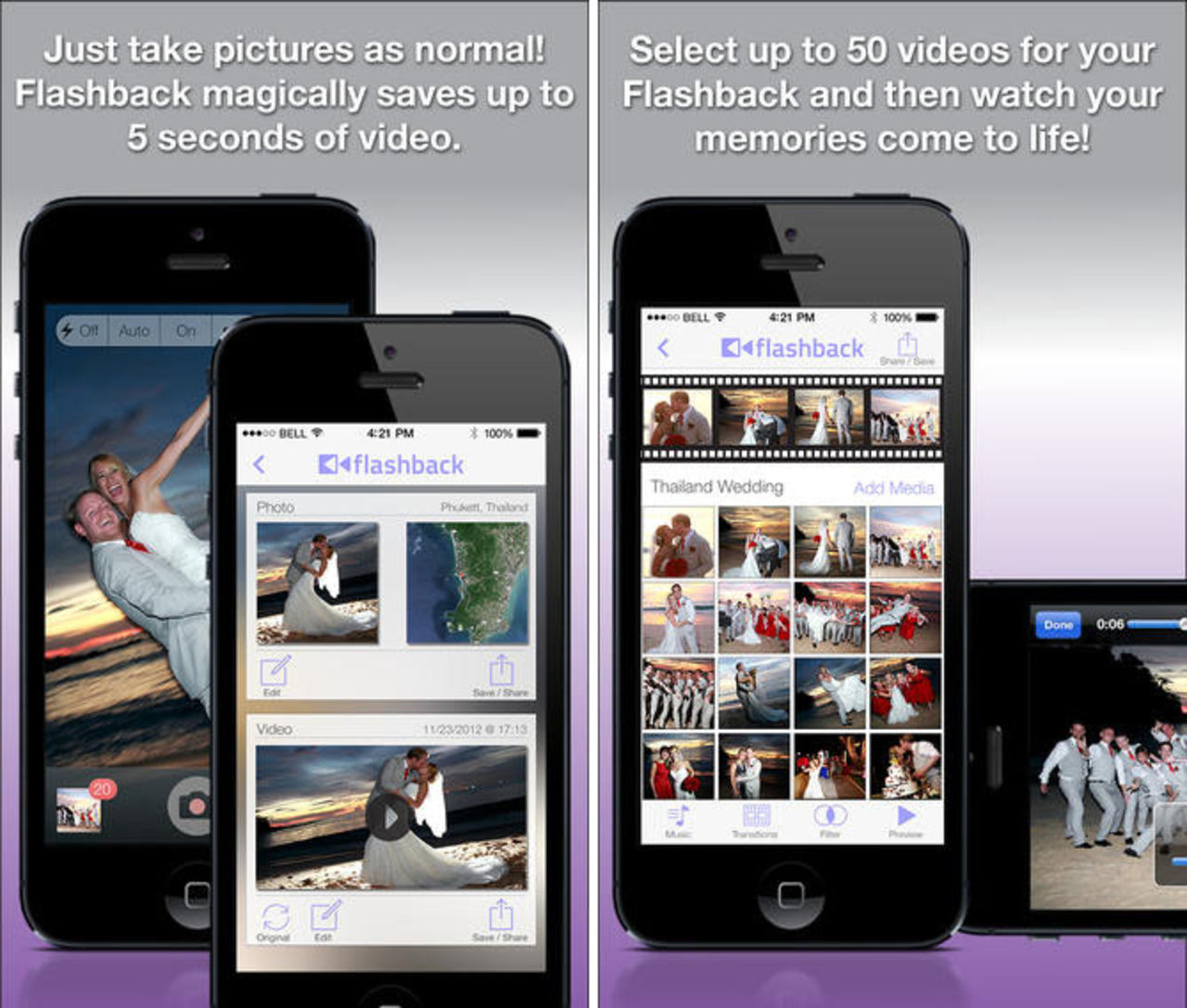 Flashback spelar in video och tar stillbilder samtidigt