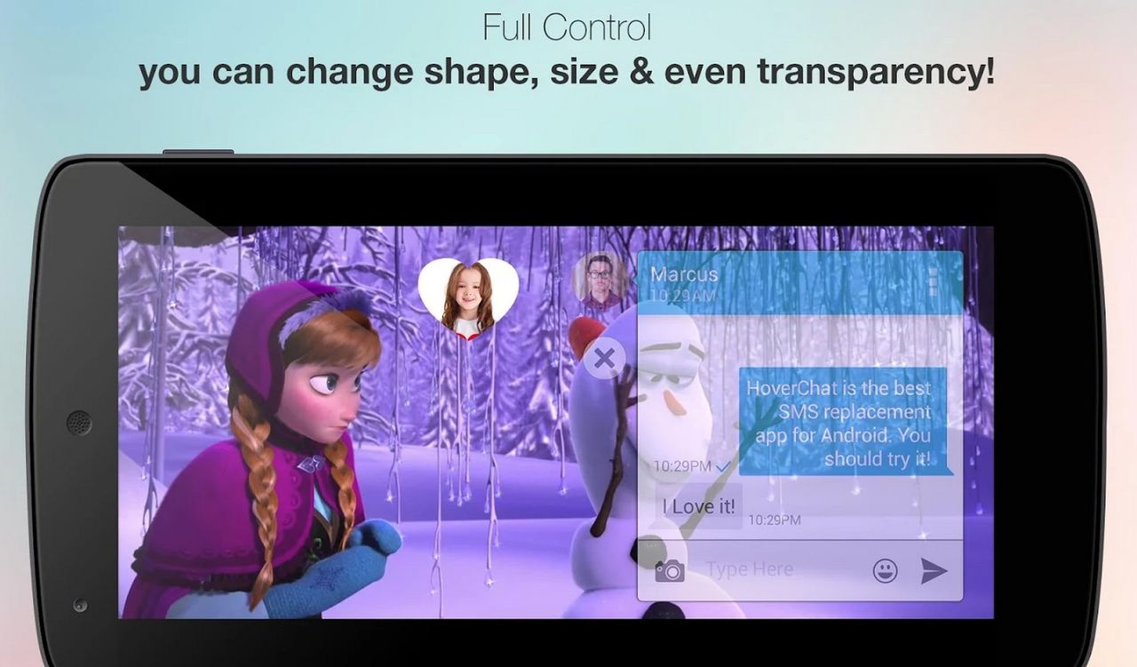 HoverChat är Chat Heads fast för SMS