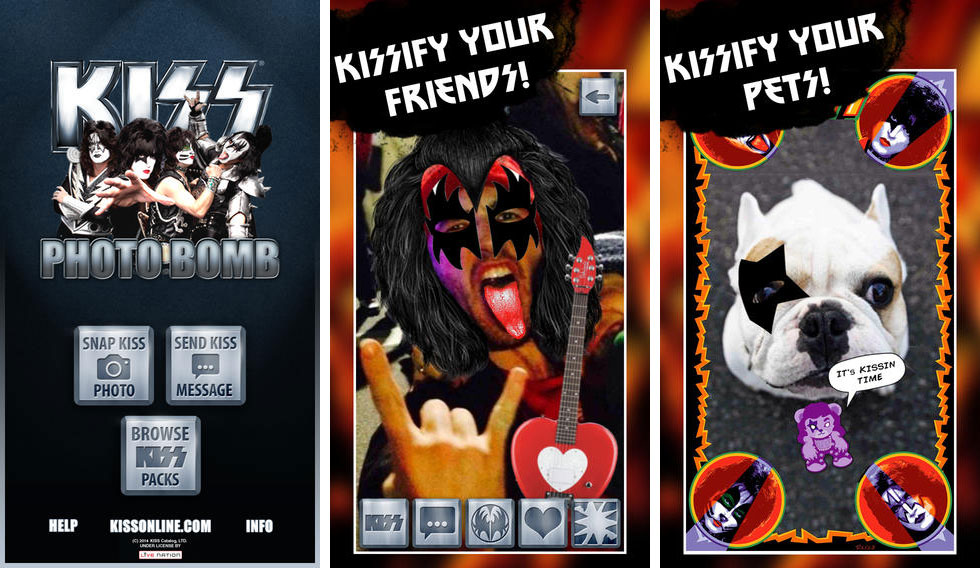 Kiss Photo Bomb. App för att "kissa" till dina foton. Feber / Mobil