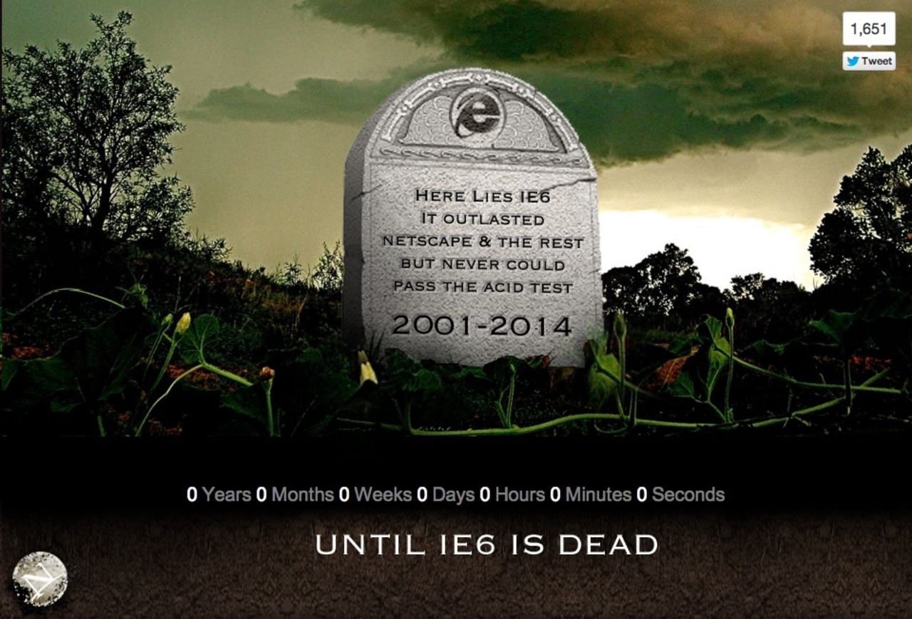 Hejdå Internet Explorer 6!