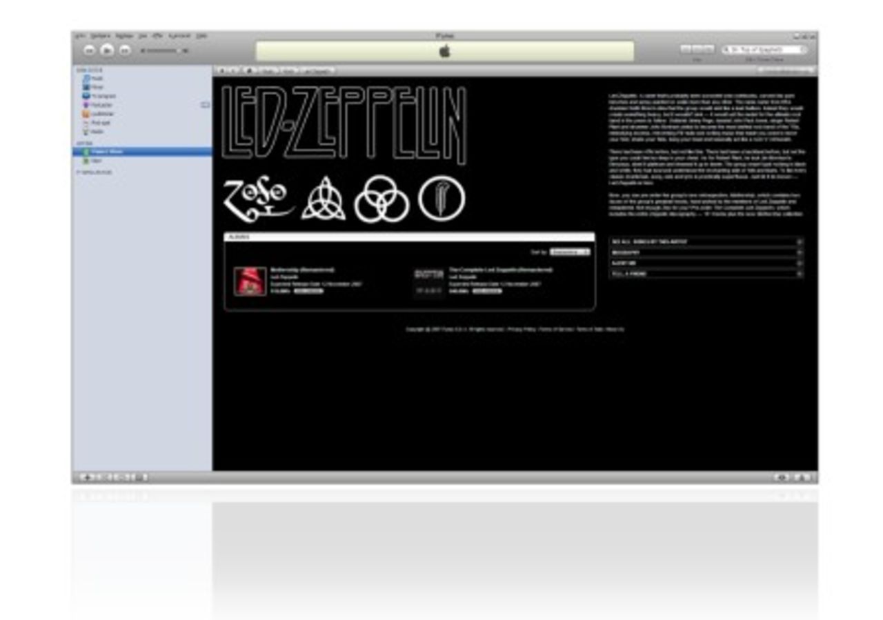 Led Zeppelin på iTunes