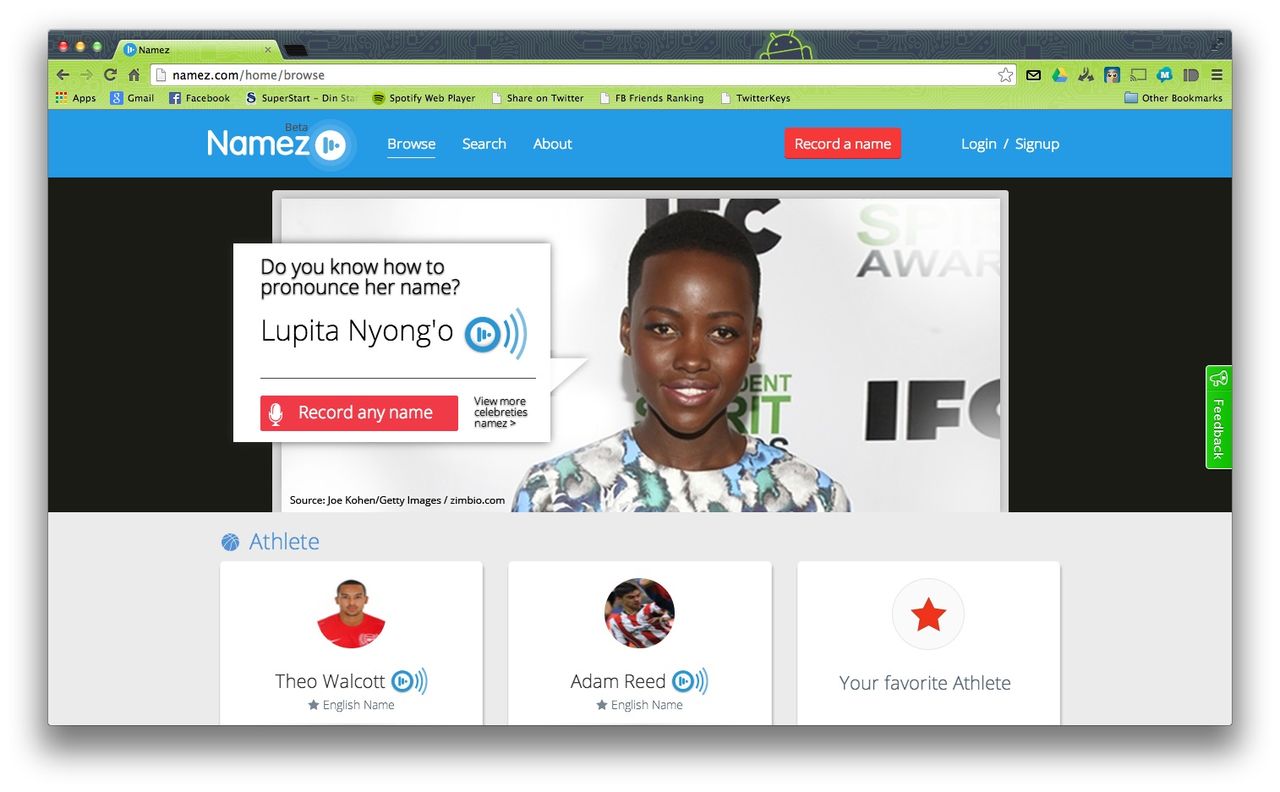 Uttala namn korrekt med Namez