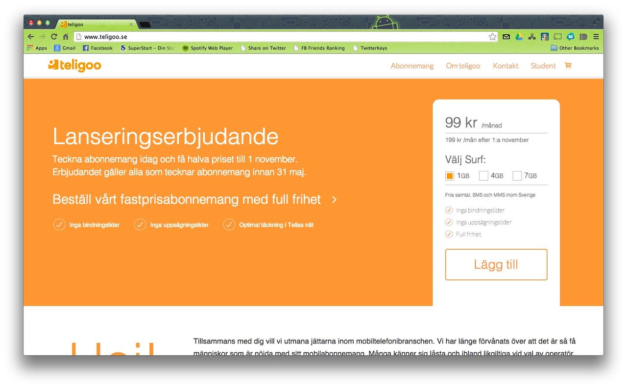 Teligoo - ny mobiloperatör i Sverige