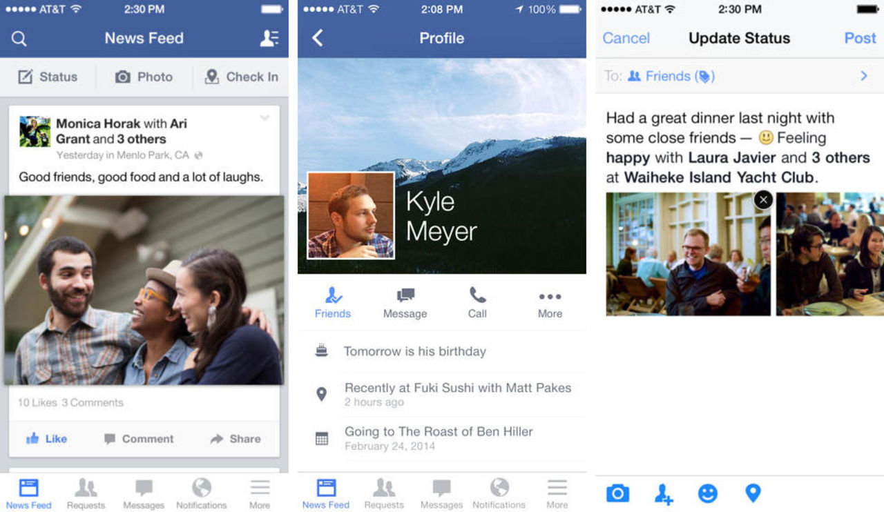 Facebook-appen uppdaterad