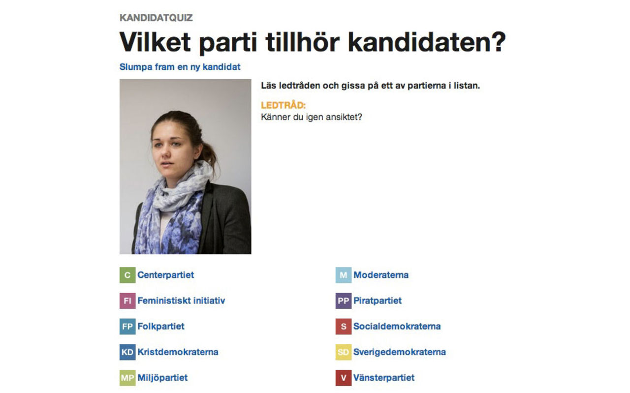 Kandidatquiz på SVT Pejl inför EU-valet