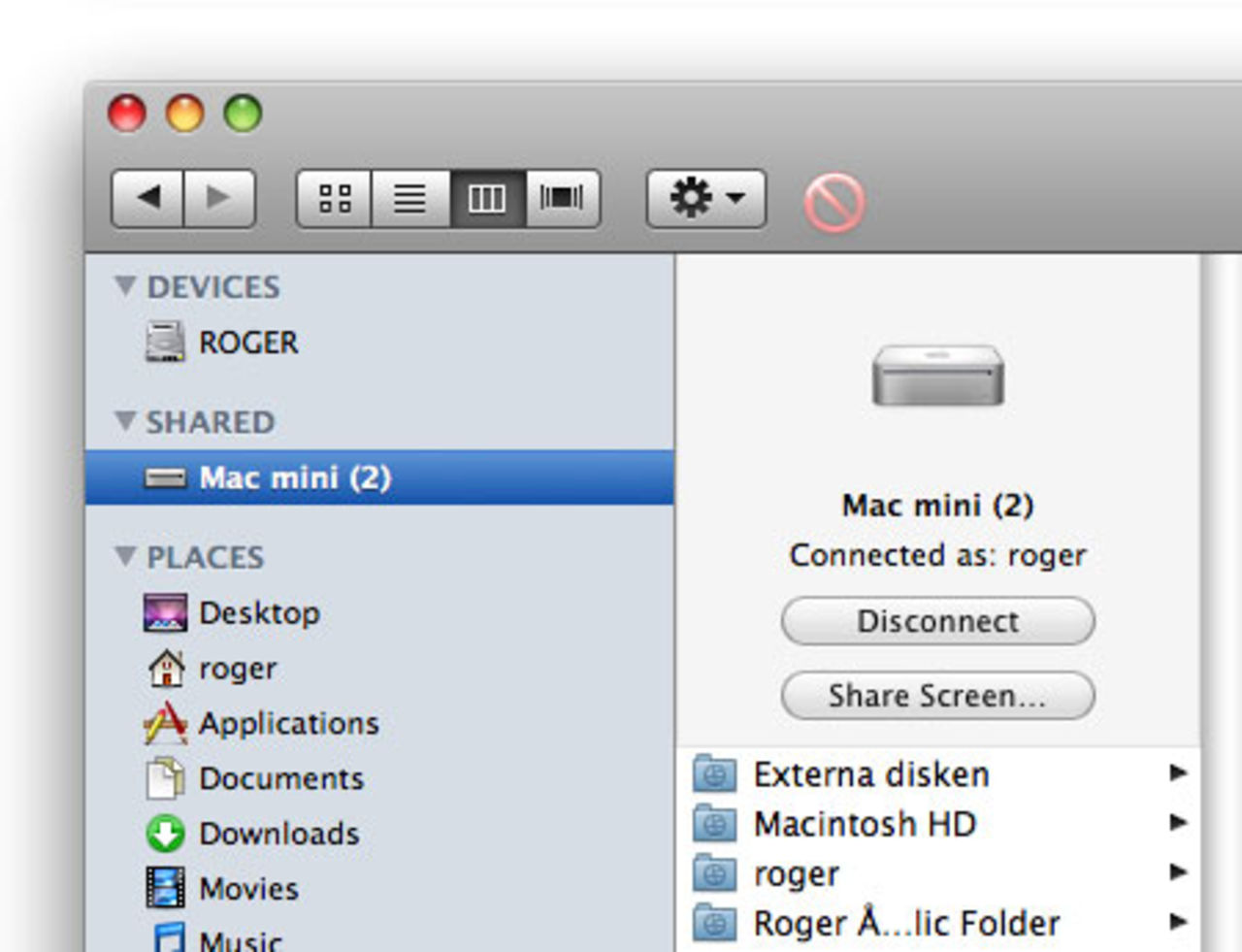 Leopard: Nätverk och Screen sharing