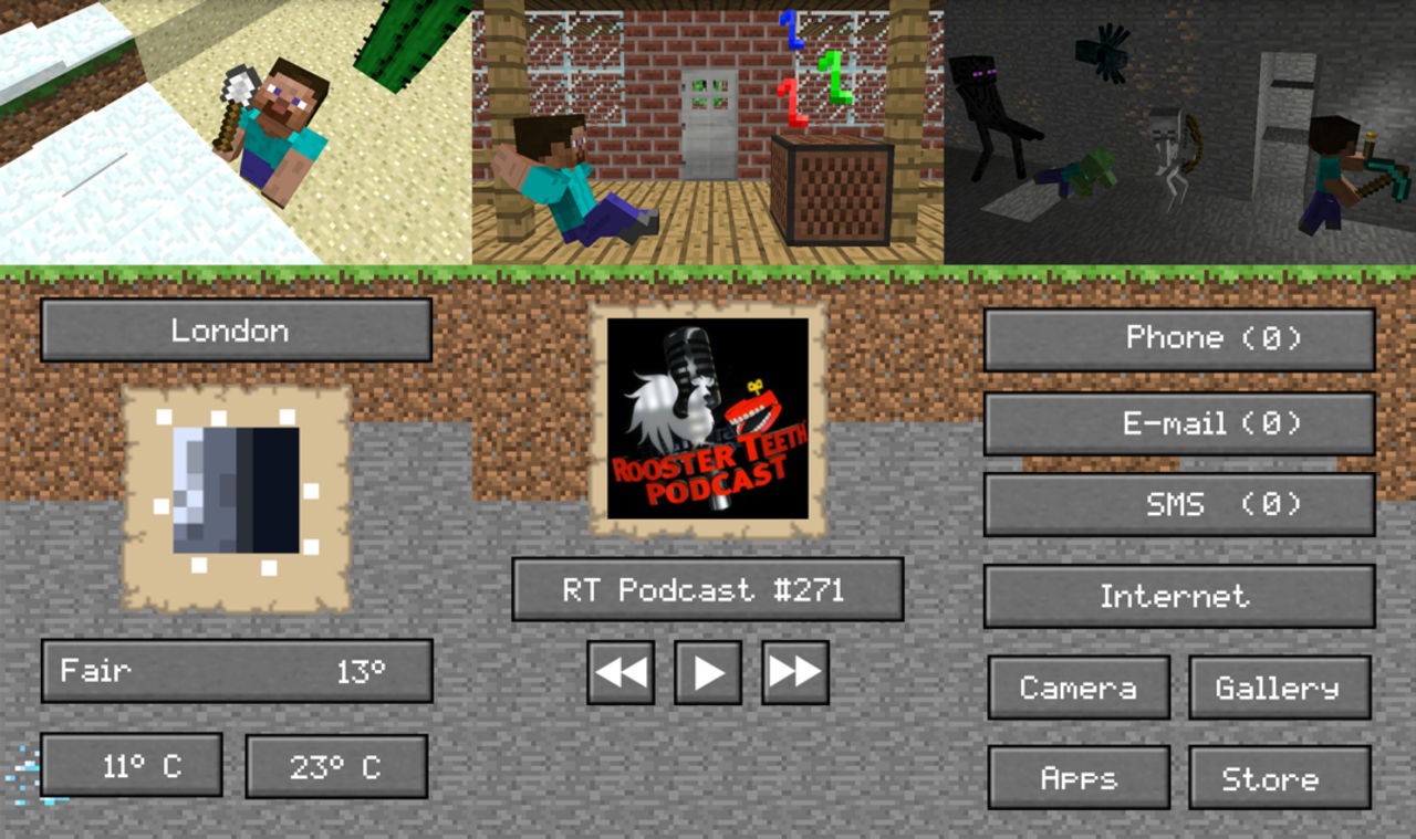Minecraft-hemskärm för Android