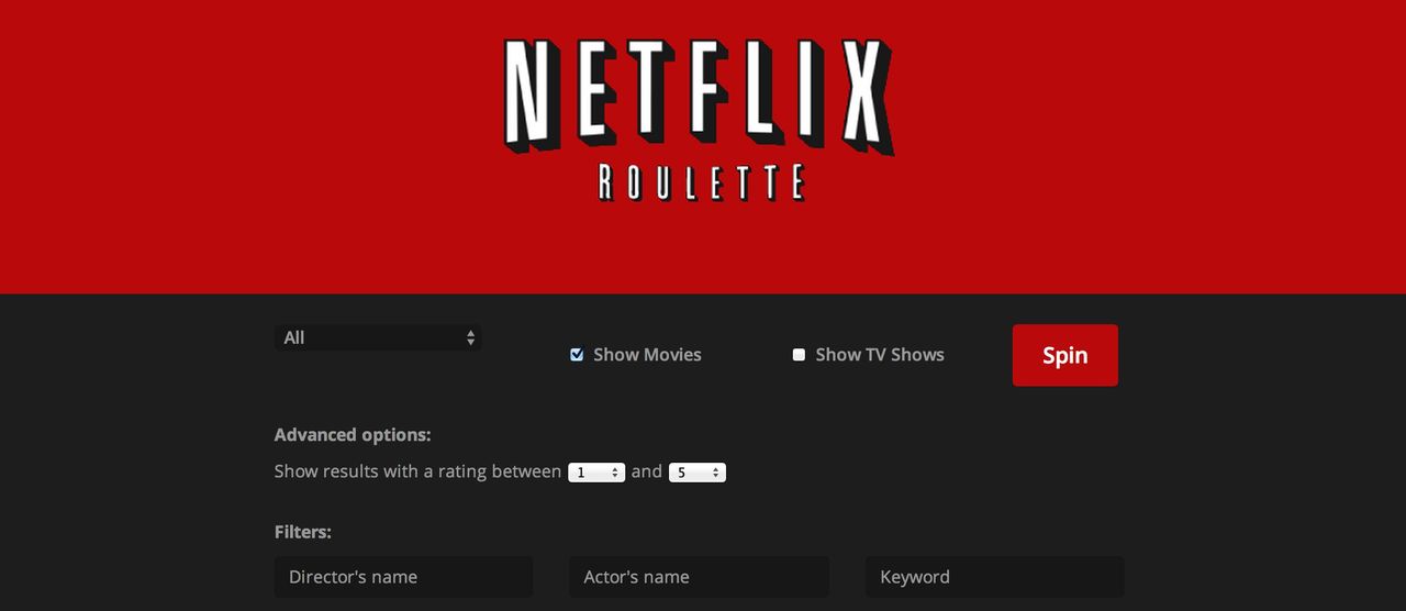Netflix Roulette slumpar fram filmer