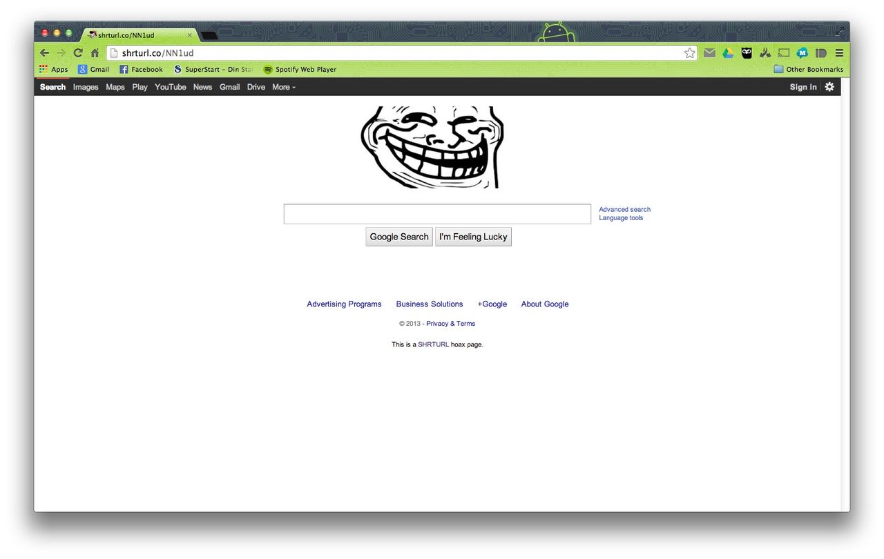 Trolla med url-förkortare