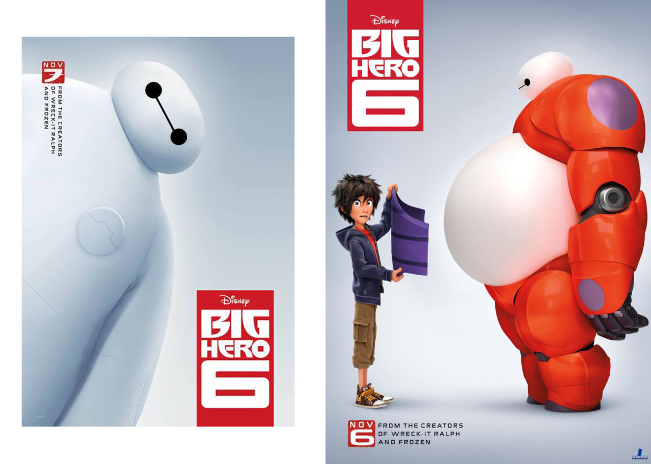 Två posters för Big Hero 6