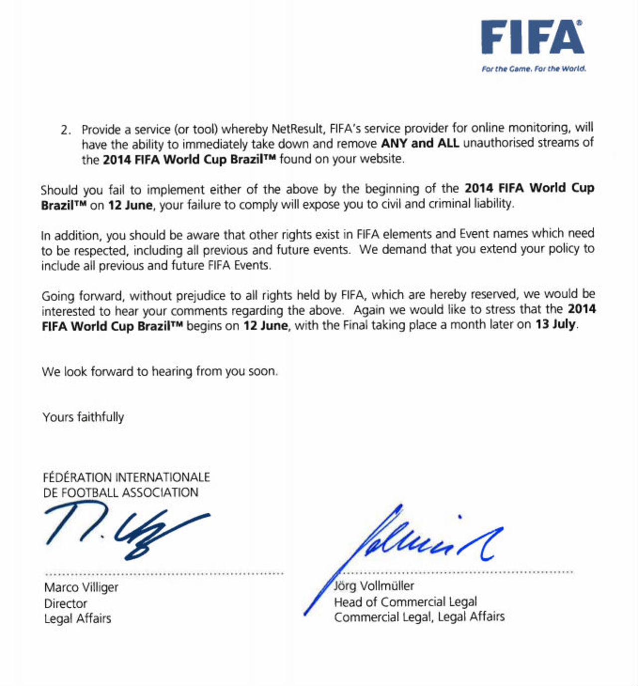 FIFA försöker stänga ner fulstreaming från Fotbolls-VM