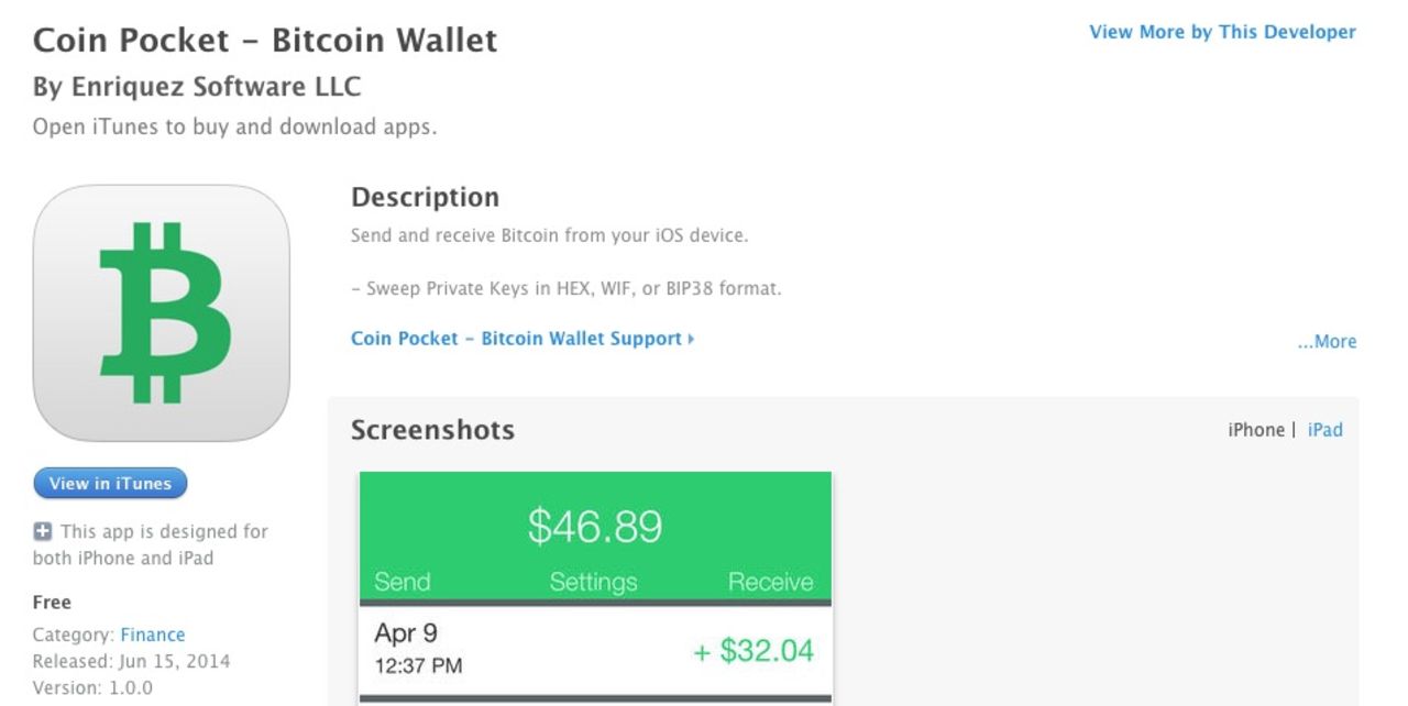 Bitcoin-appar tillbaka på App Store