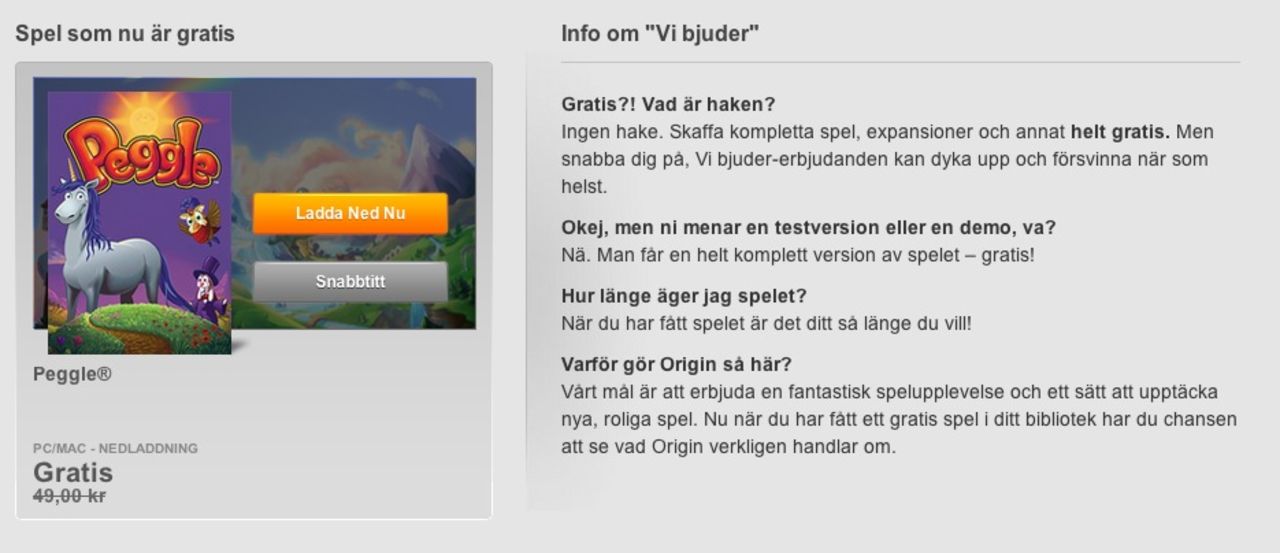 EA bjuder på Peggle
