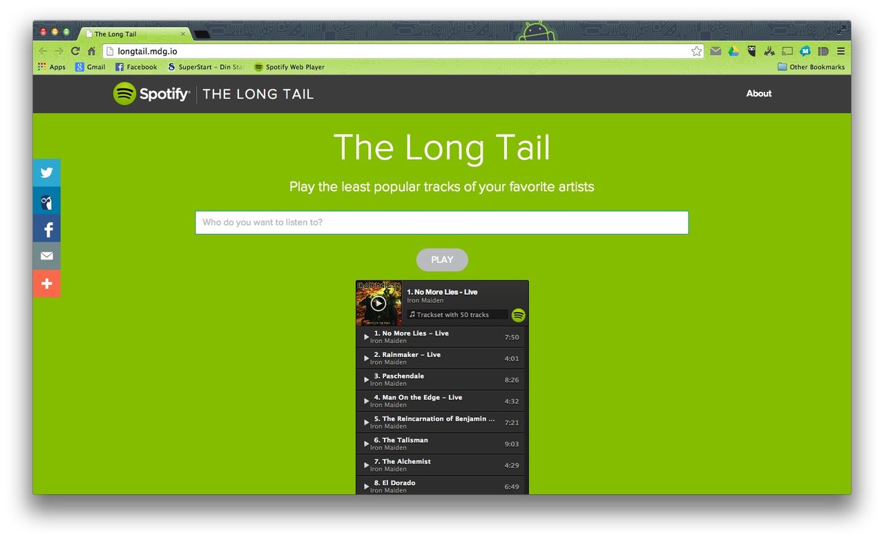 Lyssna på de minst spelade låtarna av en artist på Spotify