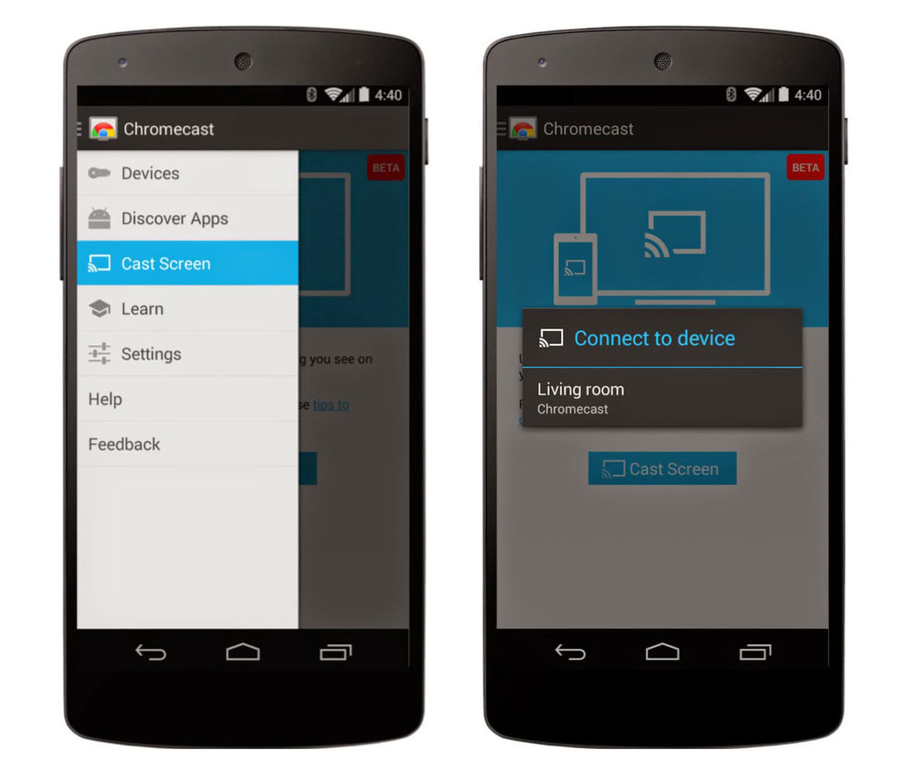 Skärmspegla från Android till TV via Chromecast