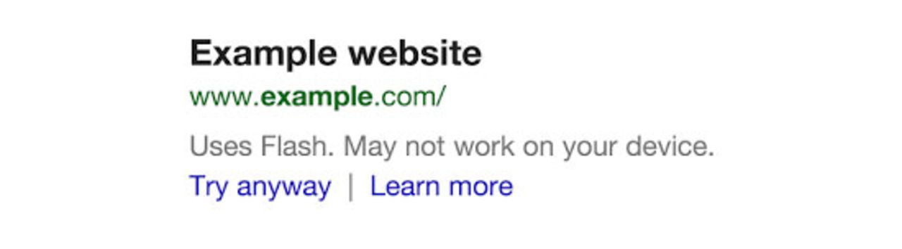 Nu varnar Google om webbsidan kanske inte fungerar på din apparat