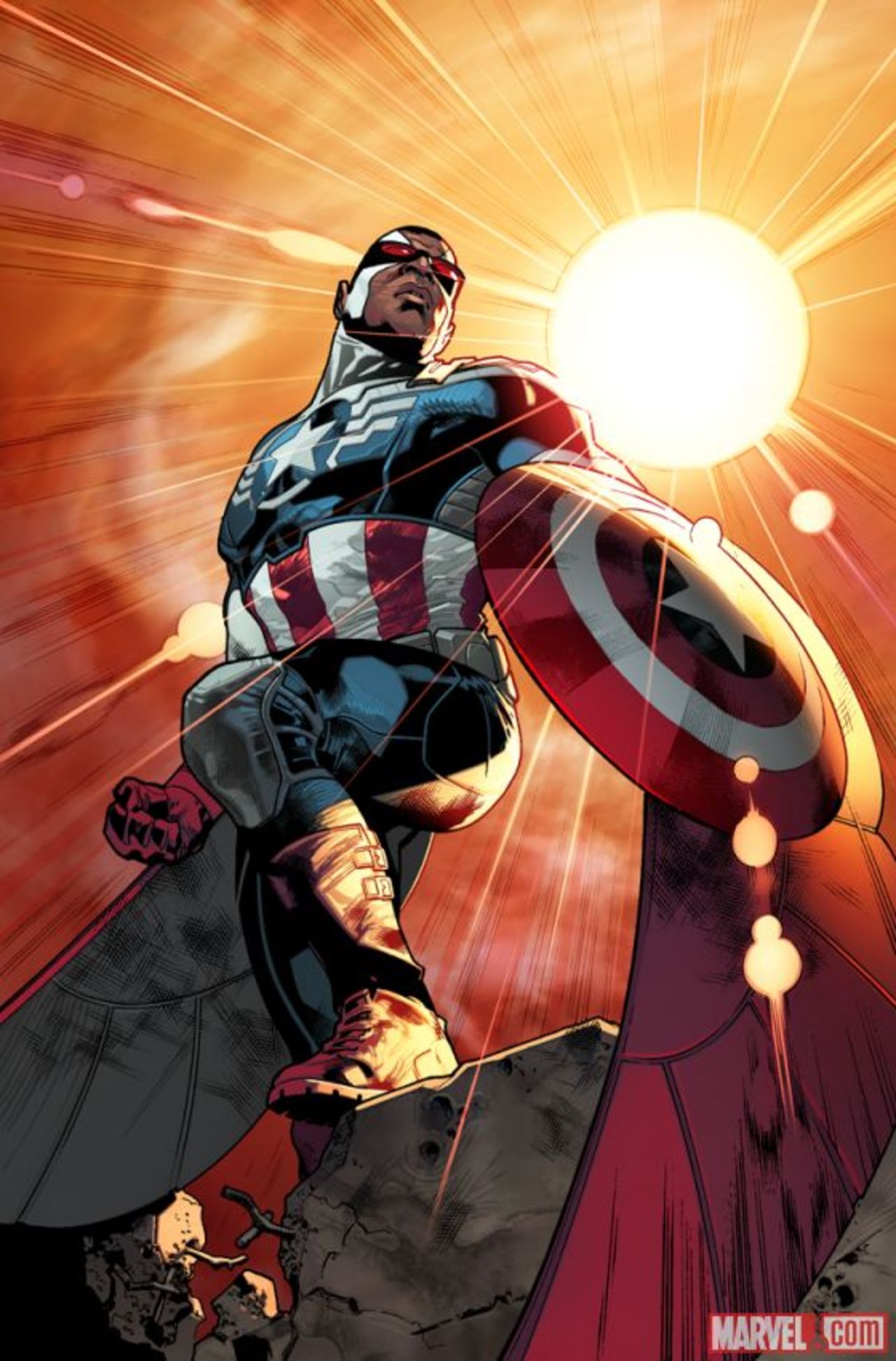 Captain America blir färgad