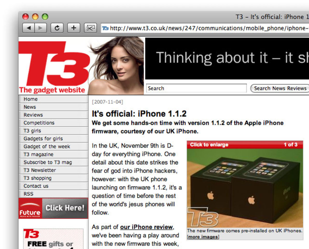 iTunes 7.5 och iPhone 1.1.2 på gång