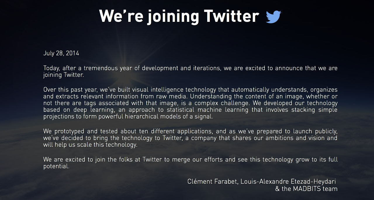 Twitter köper Madbits