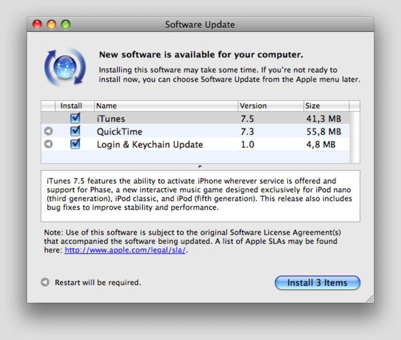 iTunes 7.5 och Quicktime 7.3 släppt