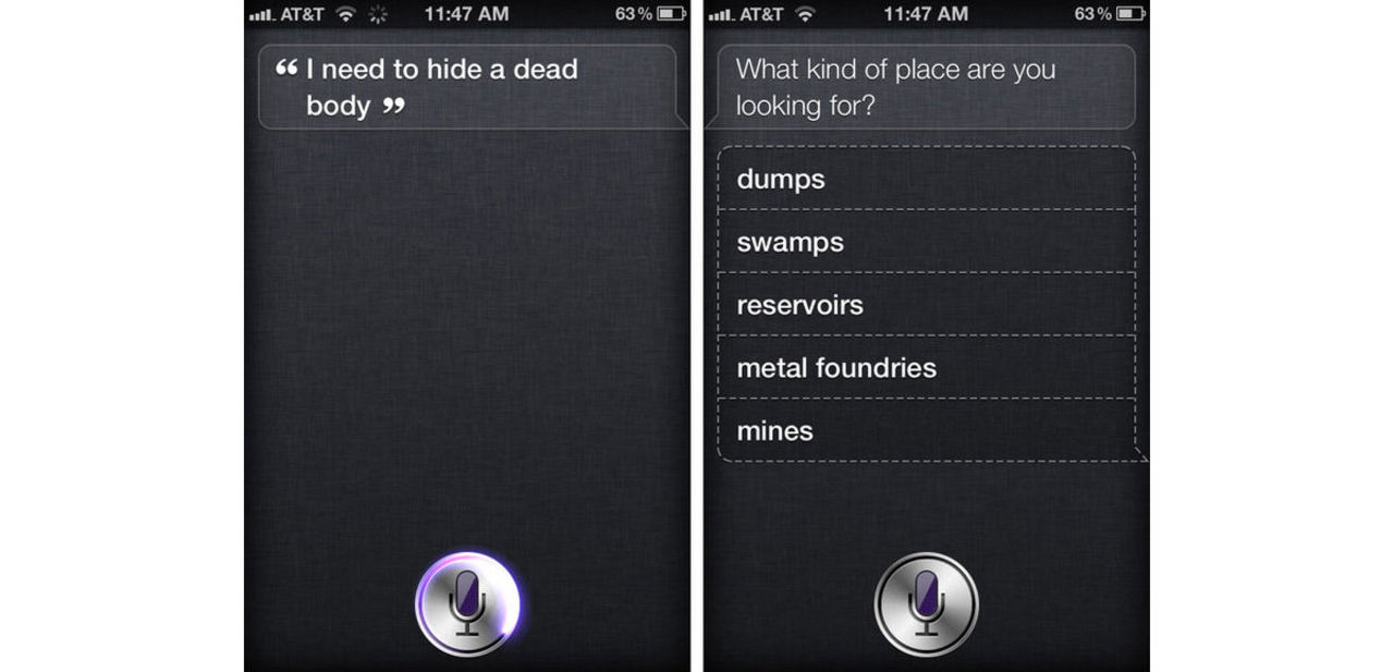 Snubbe frågade SIRI var han skulle dumpa död kropp