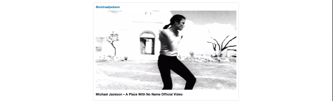 Videon till Michael Jacksons A Place With No Name