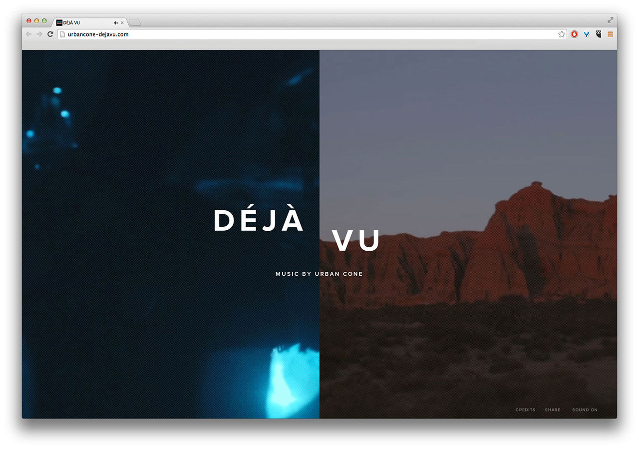 Interaktiv musikvideo till Urban Cones Deja Vú