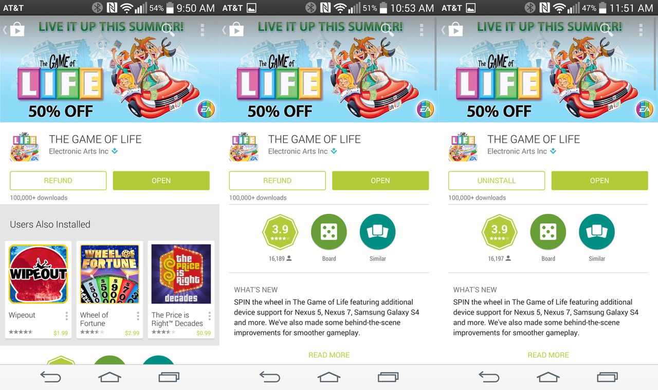 Direkt återbetalning för köp på Google Play