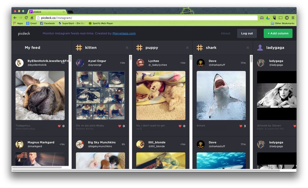Håll koll på Instagram med Picdeck