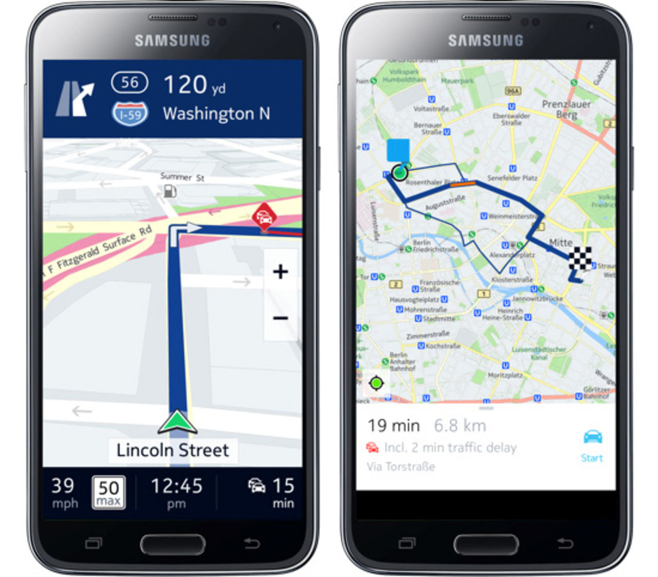 Nokia HERE-kartor till Samsung Galaxy