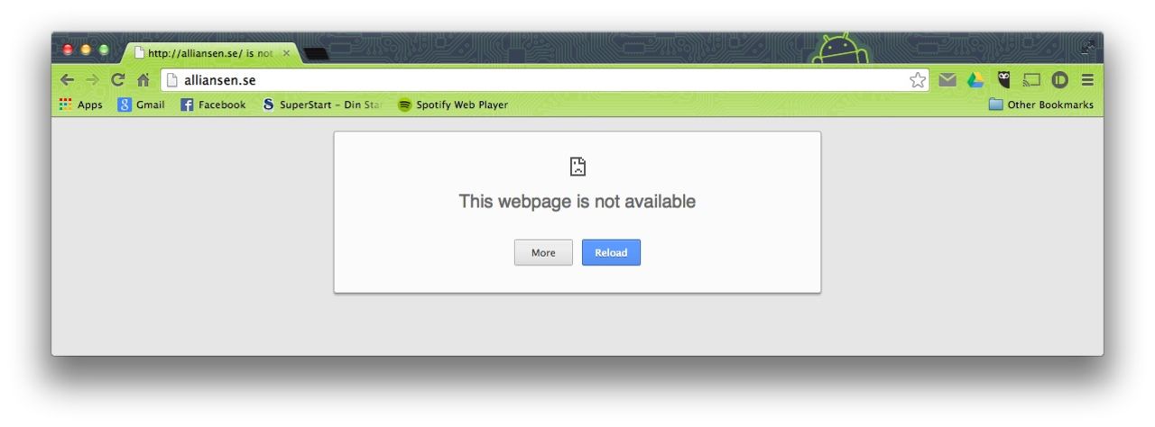 Webbplatsen för Alliansen.se hackad