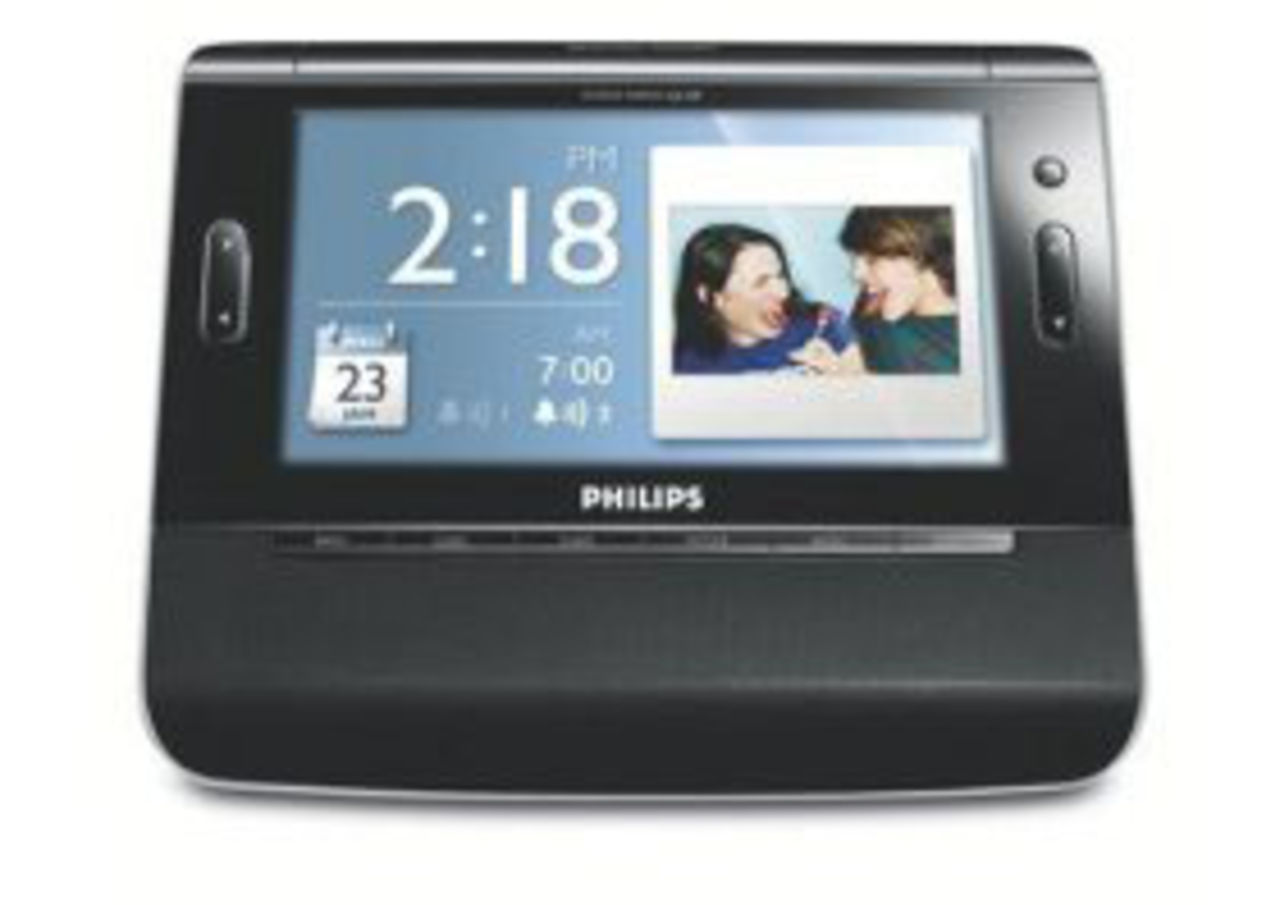 Klockradio med digital fotoram från Philips