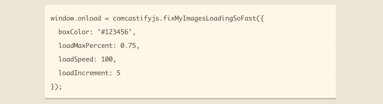 Få bilder att ladda riktigt långsamt