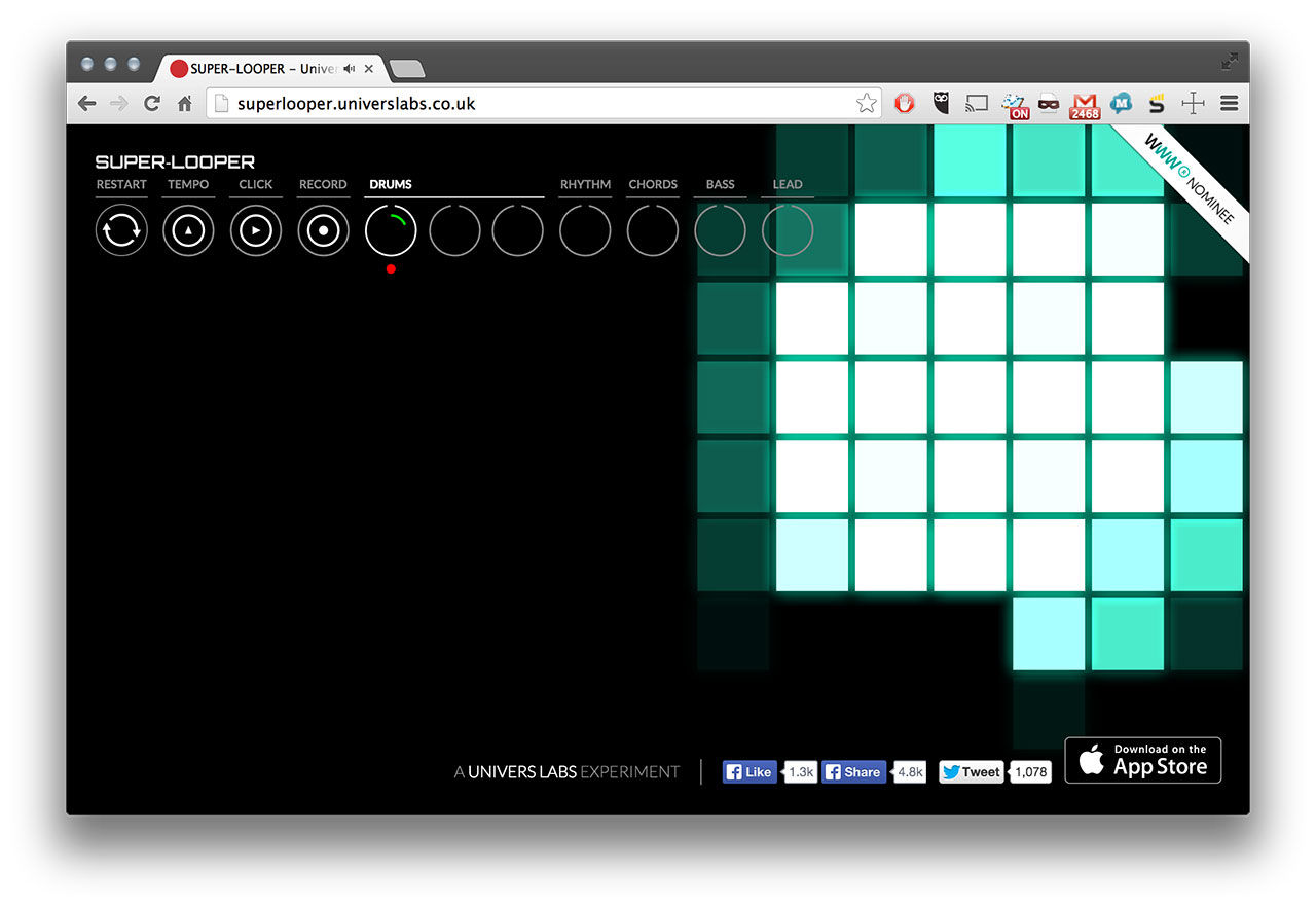 Lek med loopar i webbläsaren