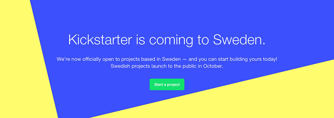 Kickstarter till Sverige
