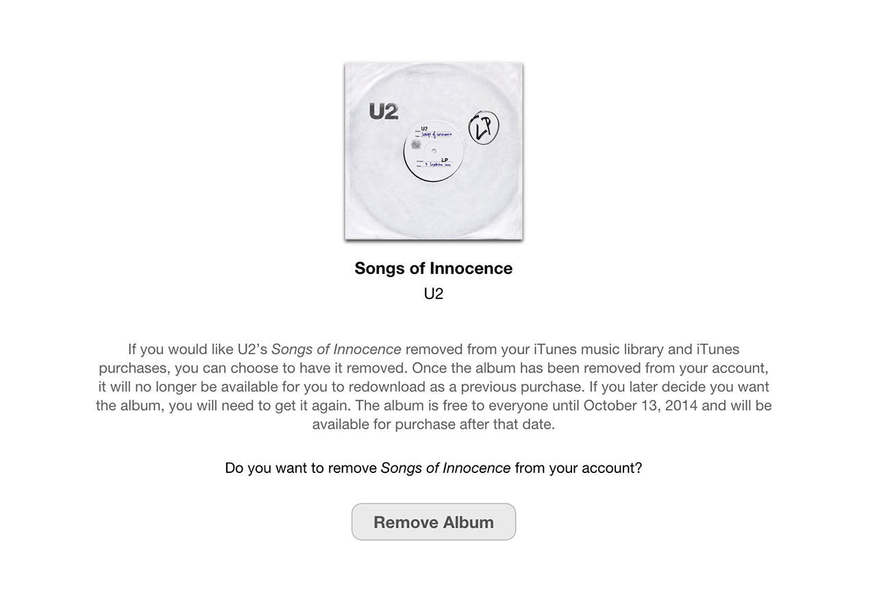 Nu kan du enkelt få bort U2-plattan