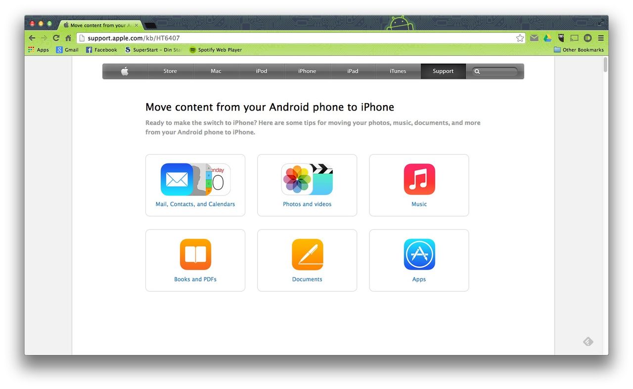 Migrera från Android till iOS