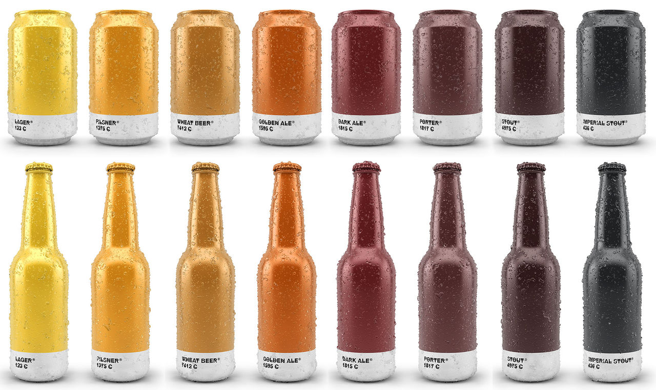 Ölburkar i Pantone-färger