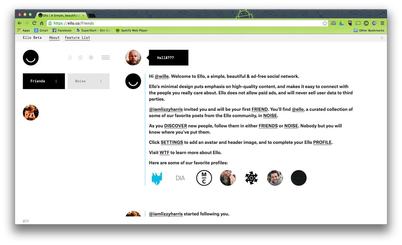 Ello - ny sociala medie-tjänst