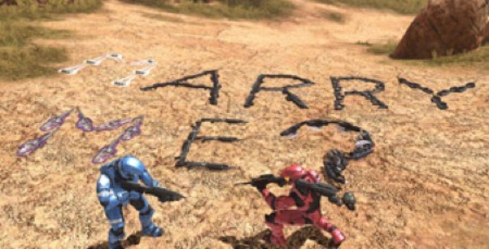 En man friar via Halo 3