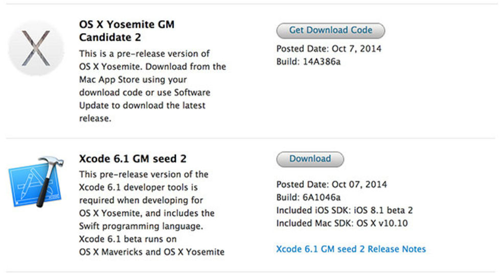 Apple släpper nu OS X Yosemite GM 2