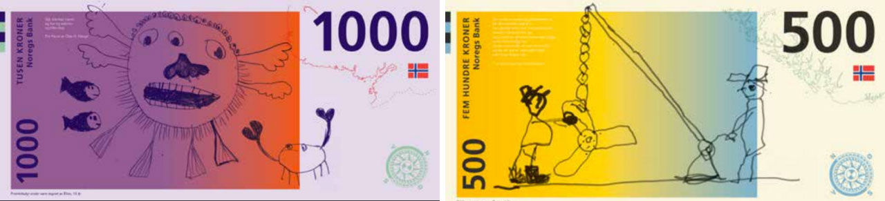 Här är INTE Norges nya sedlar