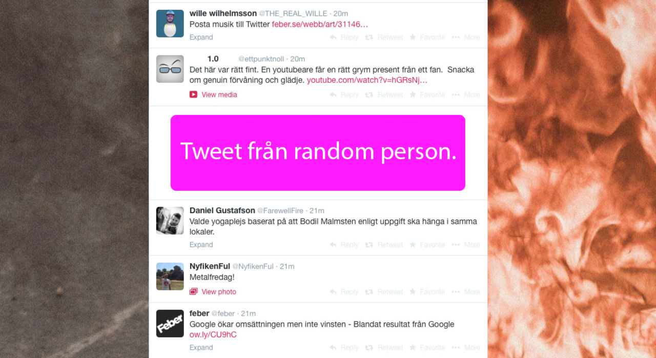 Twitter vill visa dig tweets från folk du inte följer