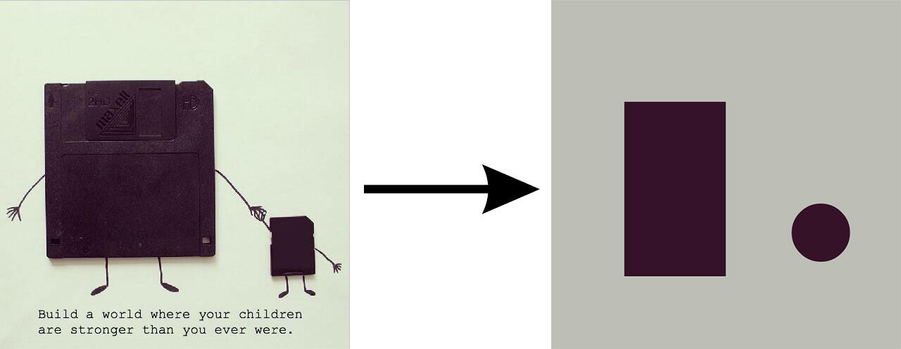 Gör abstrakt konst av bilder 