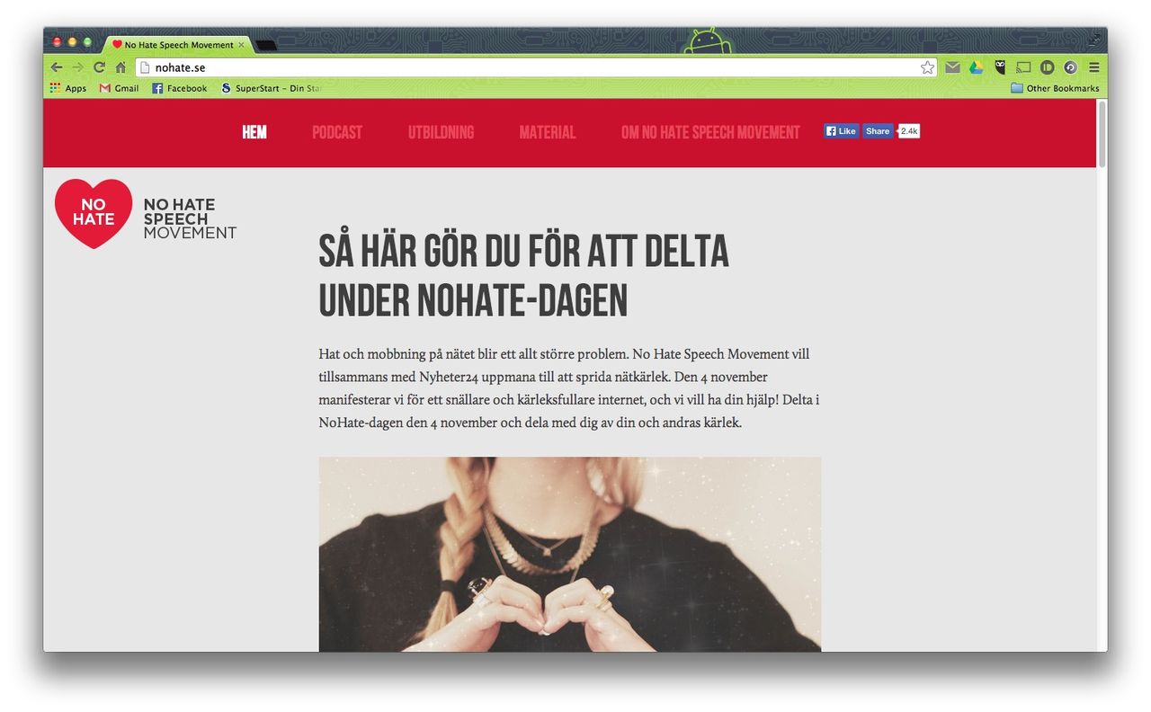 Idag är det NoHate-dagen