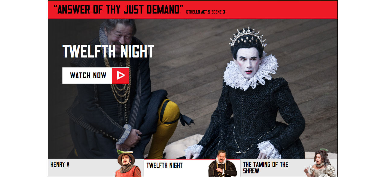 Shakespeare Globe börjat streama sina uppsättningar