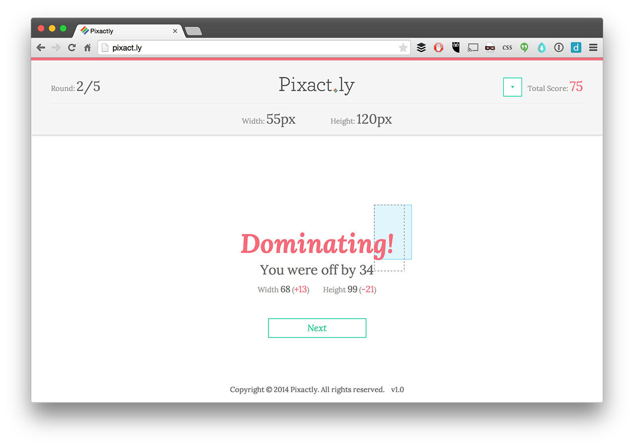 Testa pixelögonmåttet