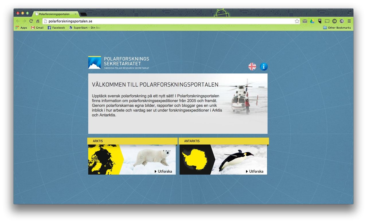 Polarforskningssekretariatet lanserar Polarforskningsportalen